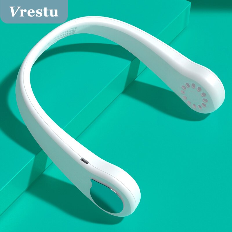 mini USB lato szyja przenośny Fand wentylator z pałąkiem na kark 360 okrągły miękki wiatr wiatrak chłodzący USB ładowanie urządzenia podróżnego leniwy Sporty