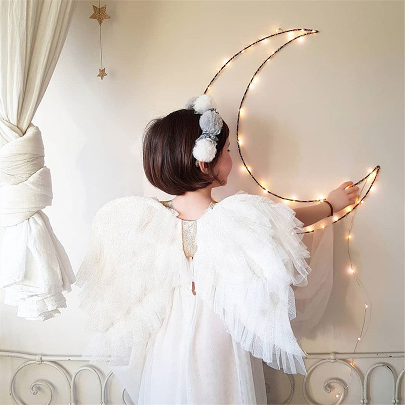 Beautiful Kids Girls Party Wear Angel Wing Accessories Baby Girl Lovely Photography Props Christmas Halloween Props