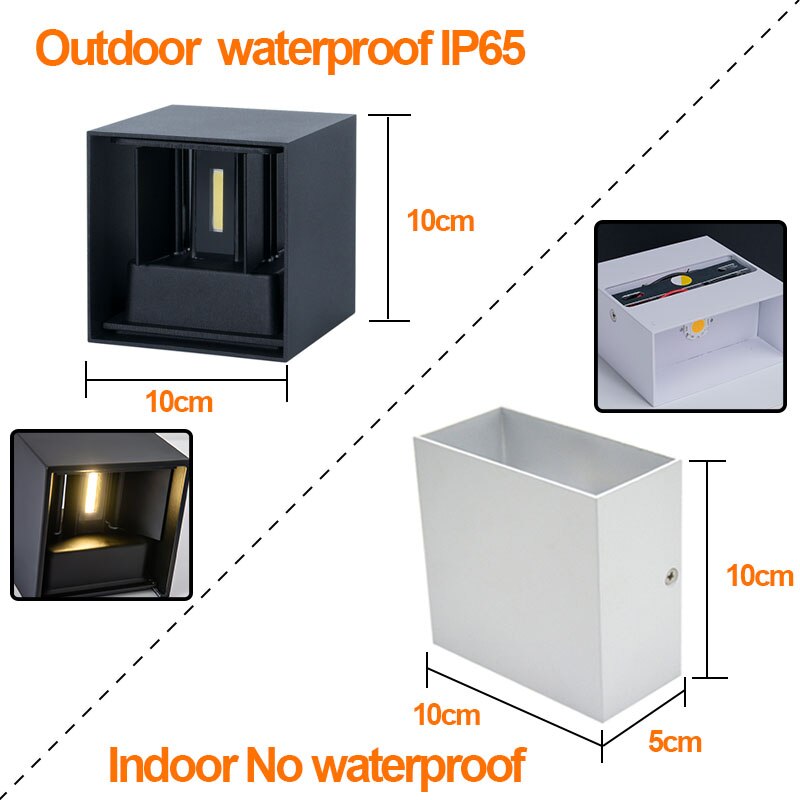 7W 10W Led Wandlamp Outdoor Indoor Waterdichte IP65 Veranda Tuin Wandlamp Blaker Balkon Terras Decoratie Verlichting lamp