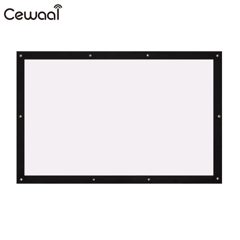 Cewaal Projector Screen 84inch Diffuse Reflection Canvas 16: 10 Wedding Lobbies Foldable Portable Projection Curtain
