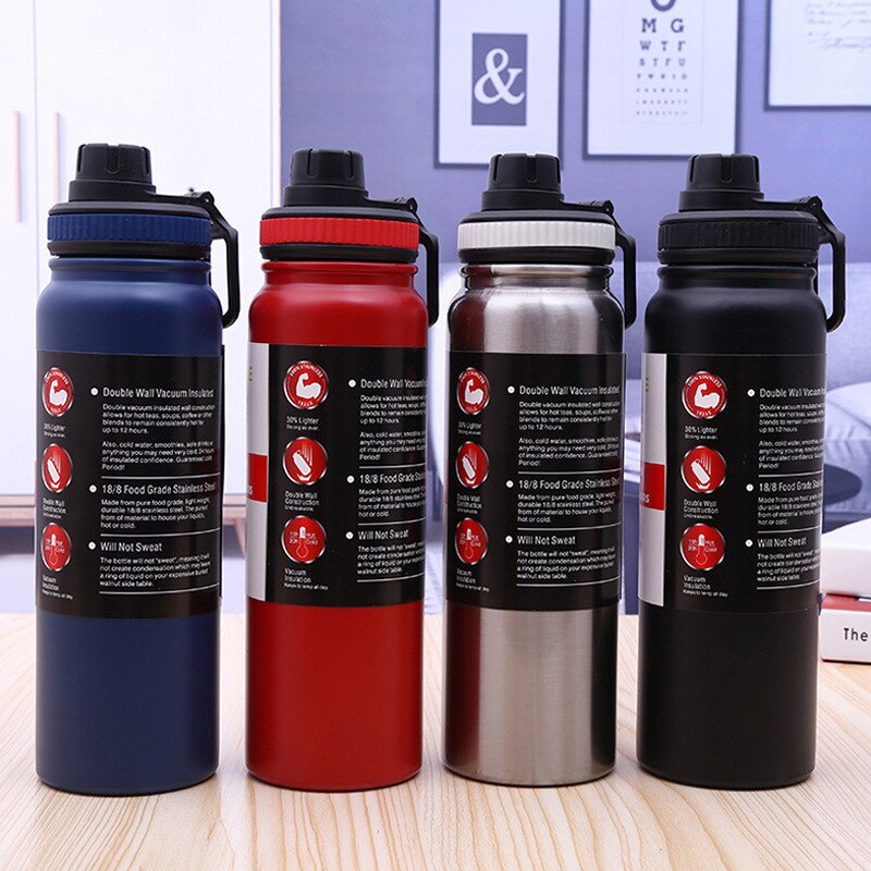 Termo de acero inoxidable con filtro para té y café tazón taza, botella de agua para niñas, frasco de vacío, Taza de Viaje, botella deportiva, 600/800ml