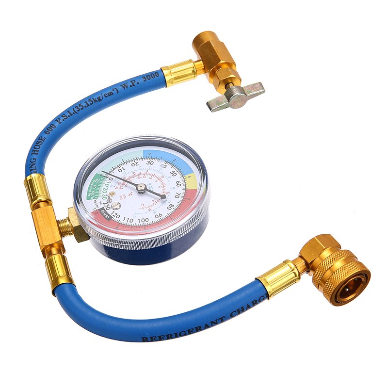 1Pc R134A Car Air Conditioning Refrigerant Recharge Measuring Kit Hose Gas Gauge Auto Replacement Parts