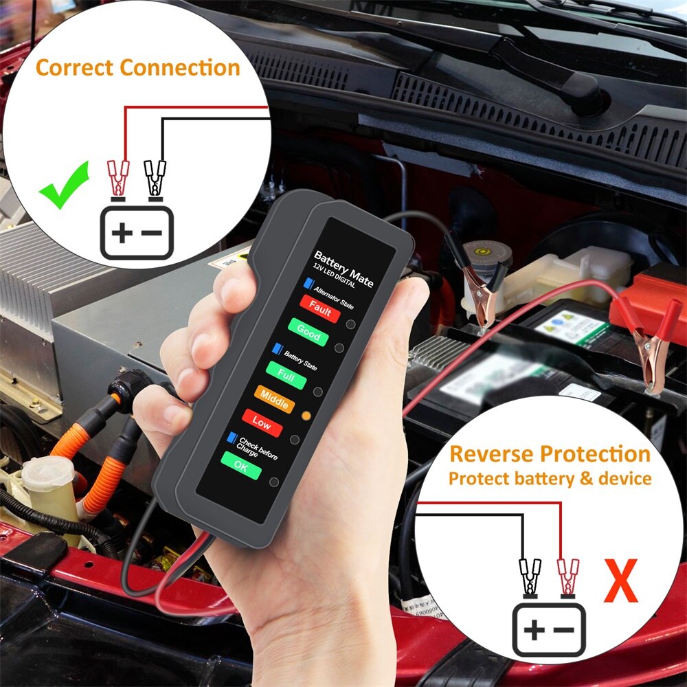 Universal Car Brake Fluid Tester Oil Check and Battery Testers Alternator Charging Vehicle Automotive Testing Tool