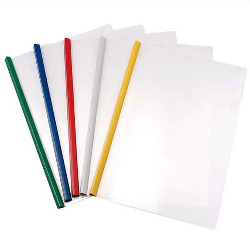 Coloffice 5PCs Multifunction Transparent Trolley Folder File Bag Big Capacity Presentation Folder Paper Clip Office Supplies A4: 10mm rod width