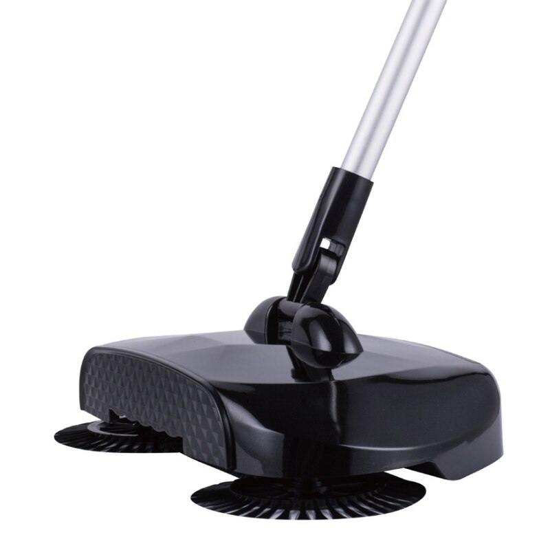Máquina barredora de acero inoxidable para el hogar, recogedor con empuñadura, herramientas de limpieza para el hogar, Accesorios: Black
