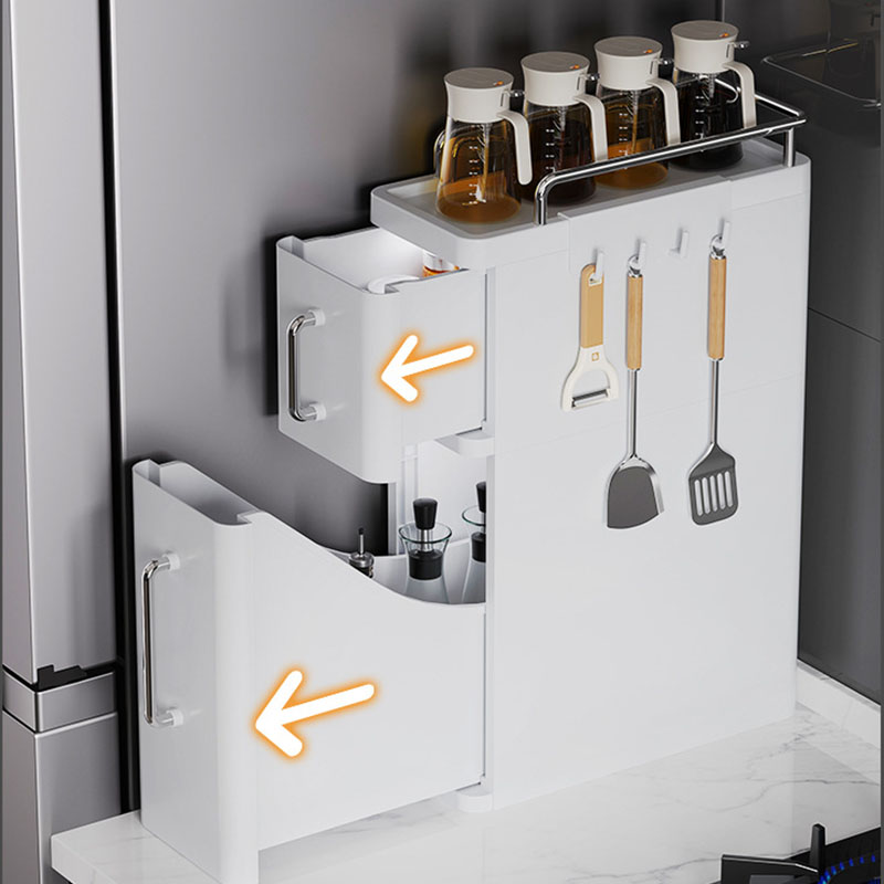 Rack de especiarias removível, multifuncional, organizador de temperos doméstico para bancada de cozinha doméstica, armários estreitos, armário de especiarias