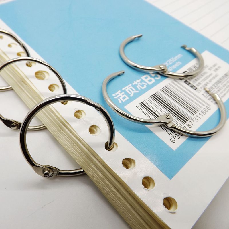 Fabrikant direct O ring notebook ring 10 stks per set om open ring effen sleutelhanger vernikkelen postkaart bindmiddel ring