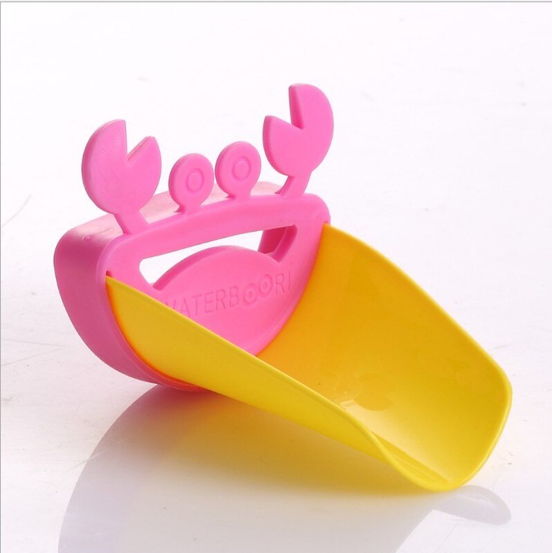 Cute Bathroom Sink Faucet Chute Extender Crab Children Kitchen Washing Hands Convenient Washing Helper