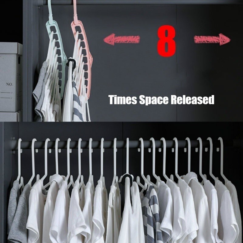 2/3/6PCS 9 hole Space Saving Hanger 360 Rotating M... – Vicedeal