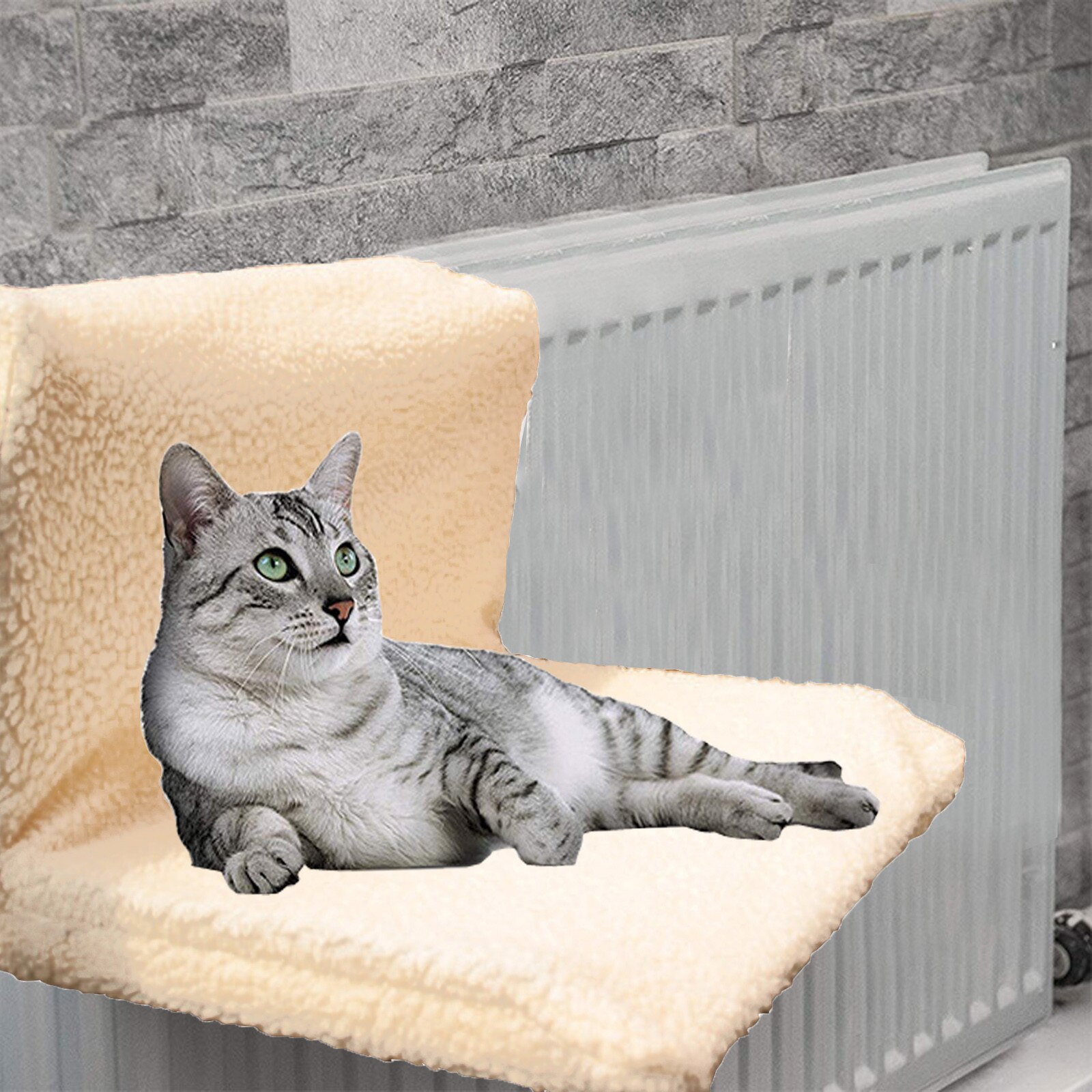 4# Cat Bed Removable Window Sill Cat Radiator Bed Hammock Perch Seat Lounge Pet Kitty Hanging Bed Cosy Hammock Mount Pet Seat