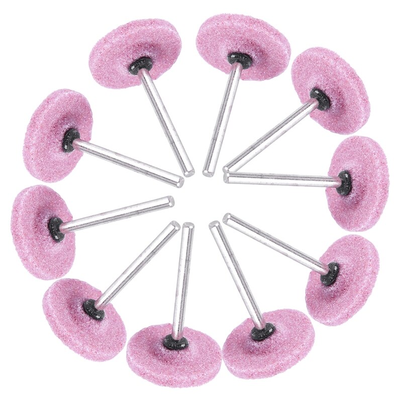 10x Slijpsteen Wiel Accessoires - 23x3mm Gemonteerde Bits voor Dremel Roterende Gereedschappen: Default Title