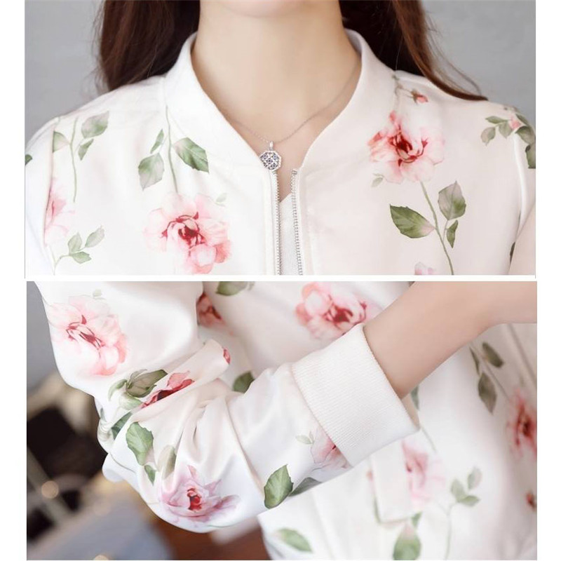 Blouson imprimé Bomber pour femme, à manches longues, manteaux simples, fins et fins, taille Plue, nouvelle été