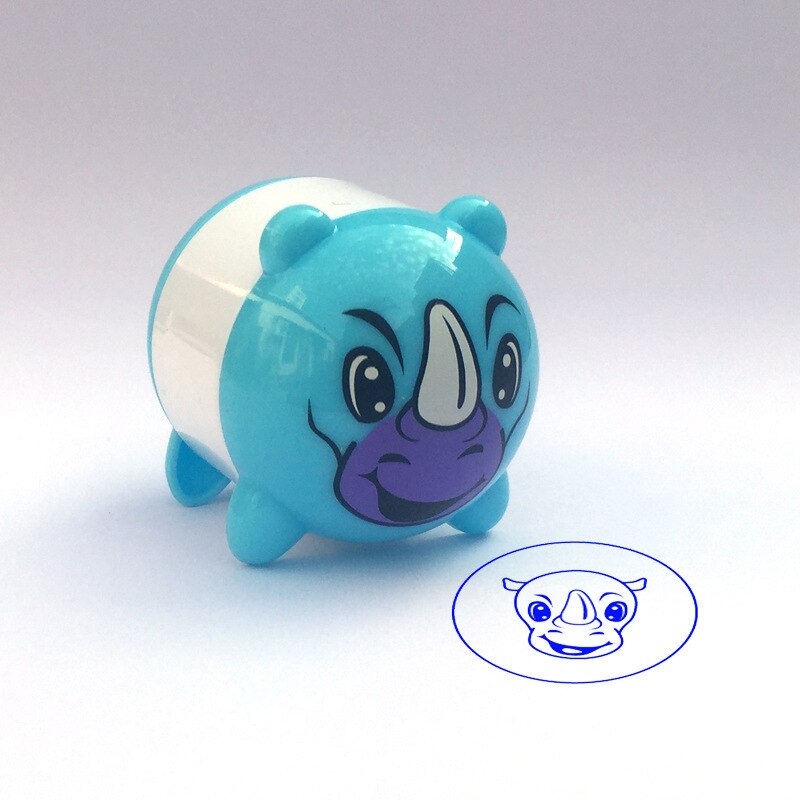 Cartoon Dieren Postzegels Kinderen Speelgoed Kids Seal Voor Scrapbooking Stamper Diy Cartoon Stamper Speelgoed: Blue rhinoceros