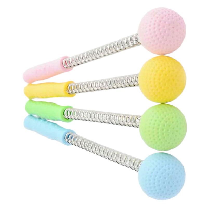 4pcs Spring Massage Hammer Silicone Massage Ball Back Massage Hammer Portable Massage Stick