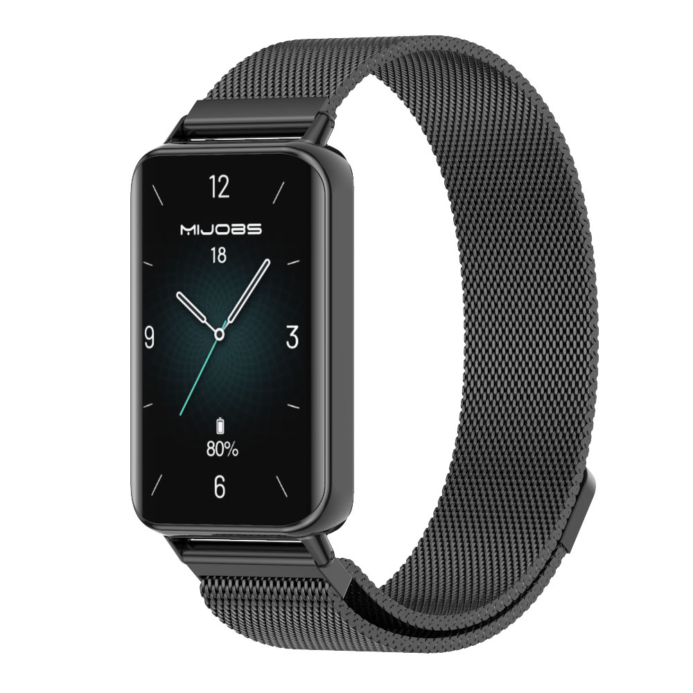 Pour Huawei Honor Band 9 sangles Bracelet en métal milanaise Sport bande remplacement Bracelet pour Honor Band 9 Correa: SABLE ROSE