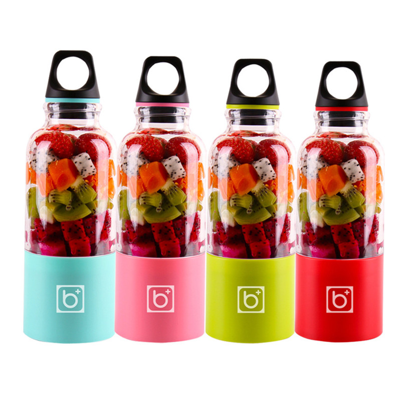 4 Blades Portable Blender Mix Pro Electric USB Rechargeable 500ml Juicer Cup Extractor Shakes Fruit Smoothie