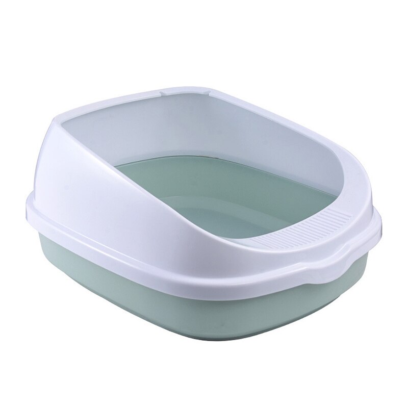 Cat Litter Box Super Large Semi-Enclosed Cat Toilet Detachable Anti-Splashing sand basin home pet toilet with spoon plastic pet: G / S