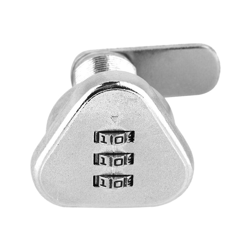 3 Digit Cabinet Code Lock Code Combination Cam Cabinet Silver Convenient Password Security Coded Lock: Default Title