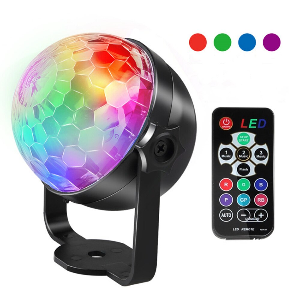 Hengfuntong-elec feestverlichting, discolicht discobal led rgb stroboscooplampen met afstandsbediening voor bar club feest dj karaoke woensdag