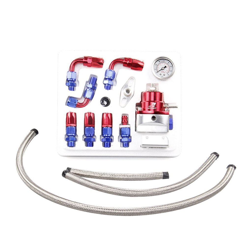 Car Modification Accessories Power Fuel Booster Fuel Adder Pressure Regulator Car Fuel Pressure Regulator: RED BLUE