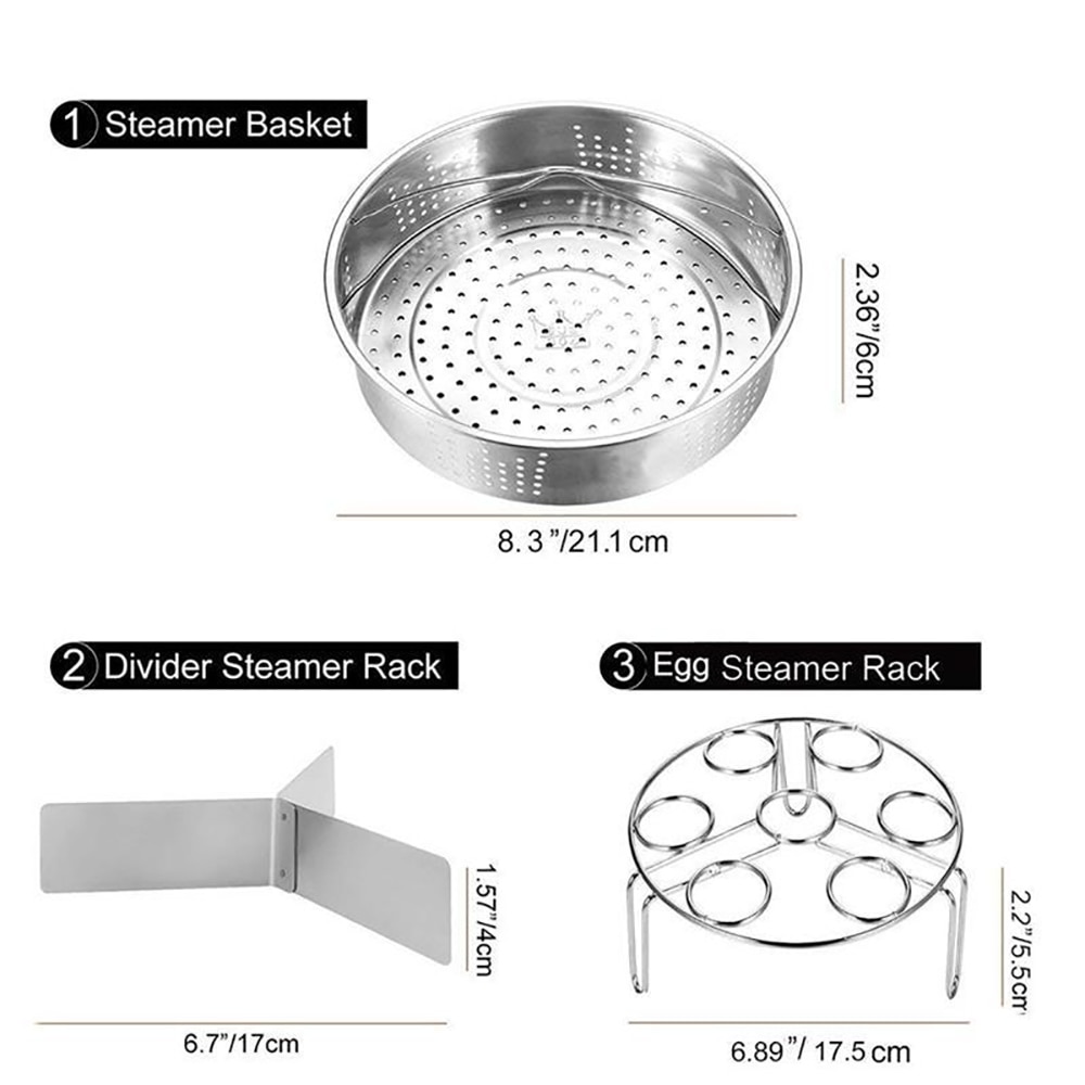 Stainless Steel Steamer Lattice Vegetables Separated Plate Rice Cooker Egg Racks Separated Steamers Rack Steamed Basket