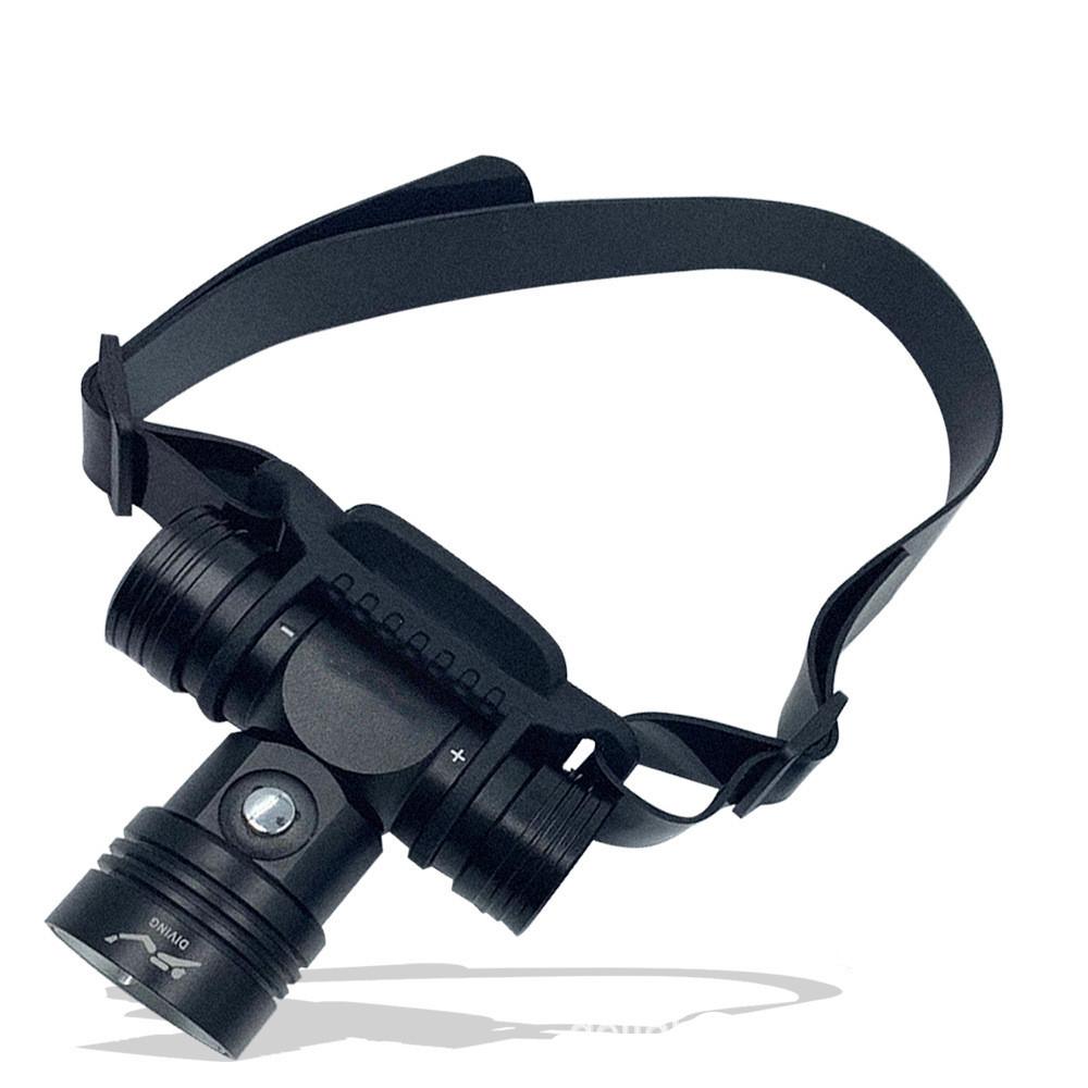 Linterna frontal de buceo impermeable, luz Led subacuática L2, 20-40 metros