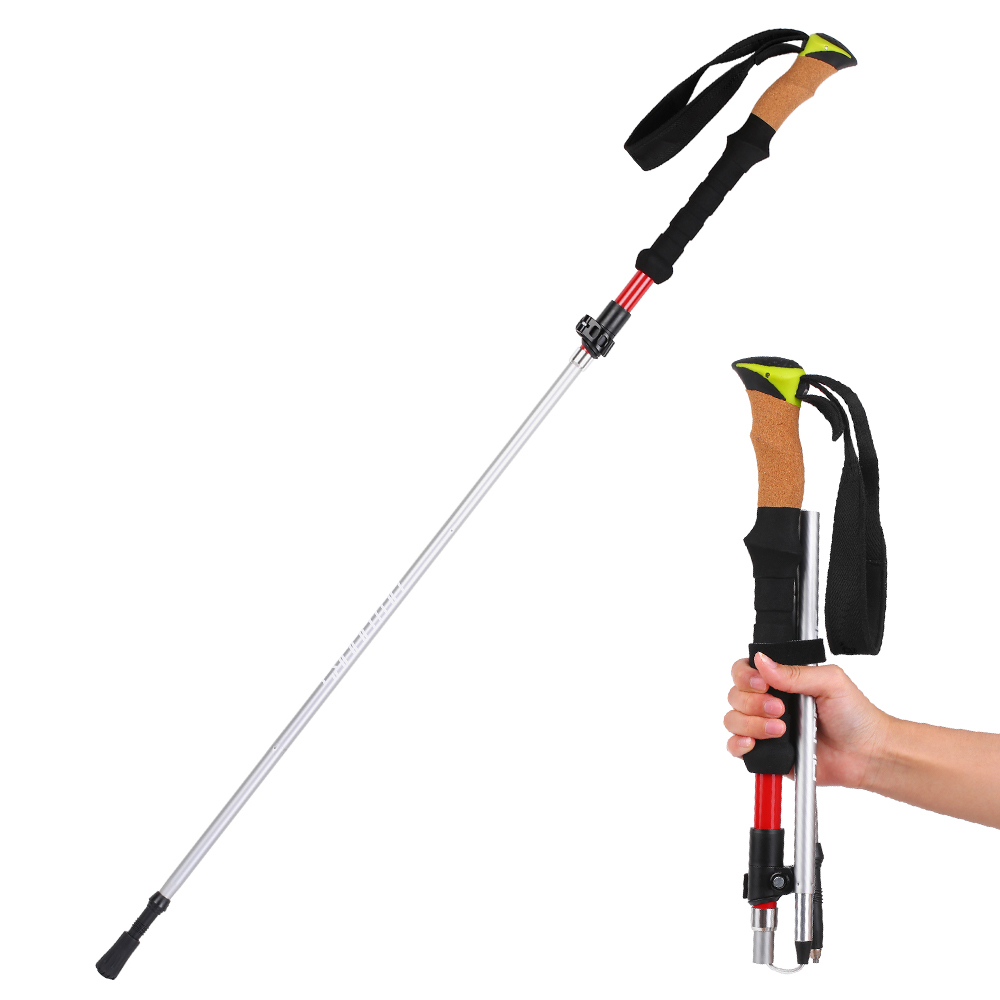 Trekking Pole Collapsible Walking Pole Walking Protection Lightweight Hiking Stick For Trekking Camping Traveling Climbing