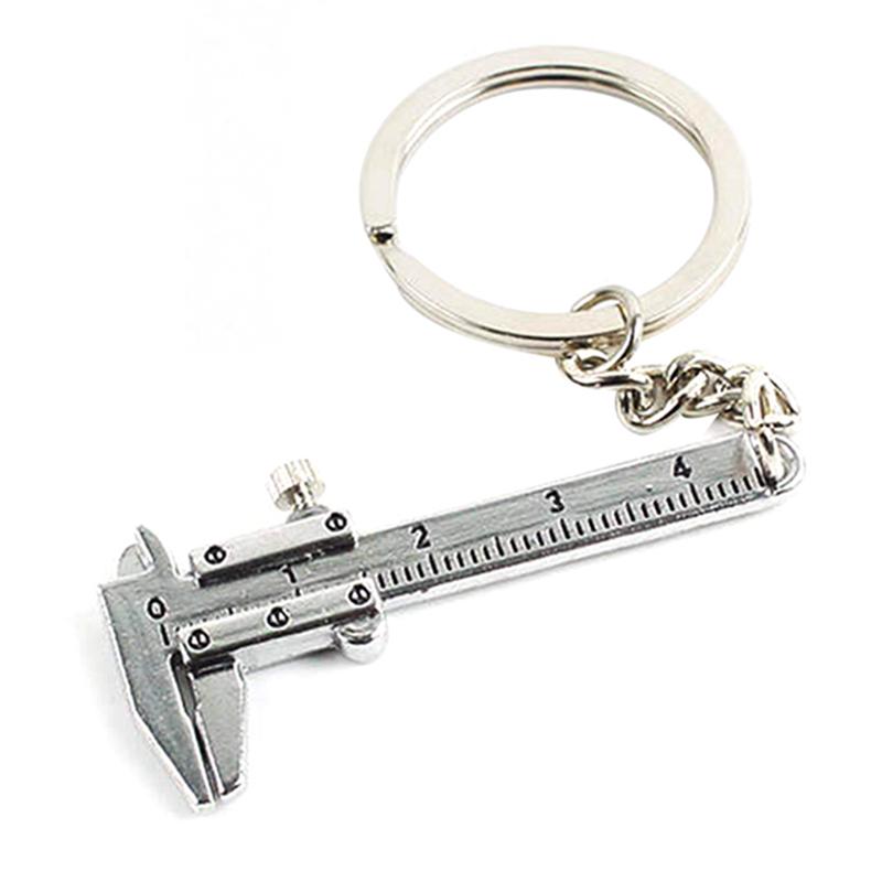 Porte-clés outils de mesure | Mini pied à coulisse 0-4cm Portable 0-4cm outil de mesure et de mesure pour anneau de clé, outil de mesure de couture 1 pièce: Silver
