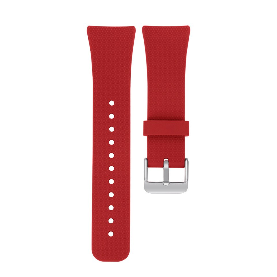 Silikone bånd til samsung gear fit 2 armbånd håndledsrem løkke til samsung gear fit 2 pro smart ur udskiftning correa: Rød