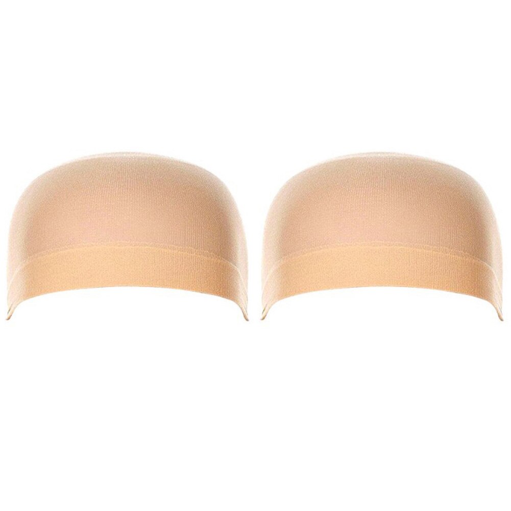 2/12 st kvinnor män universal hög stretchig peruk liner keps hatt frisyr tillbehör dam elastiska peruk kepsar: Hudfärg 1 låda