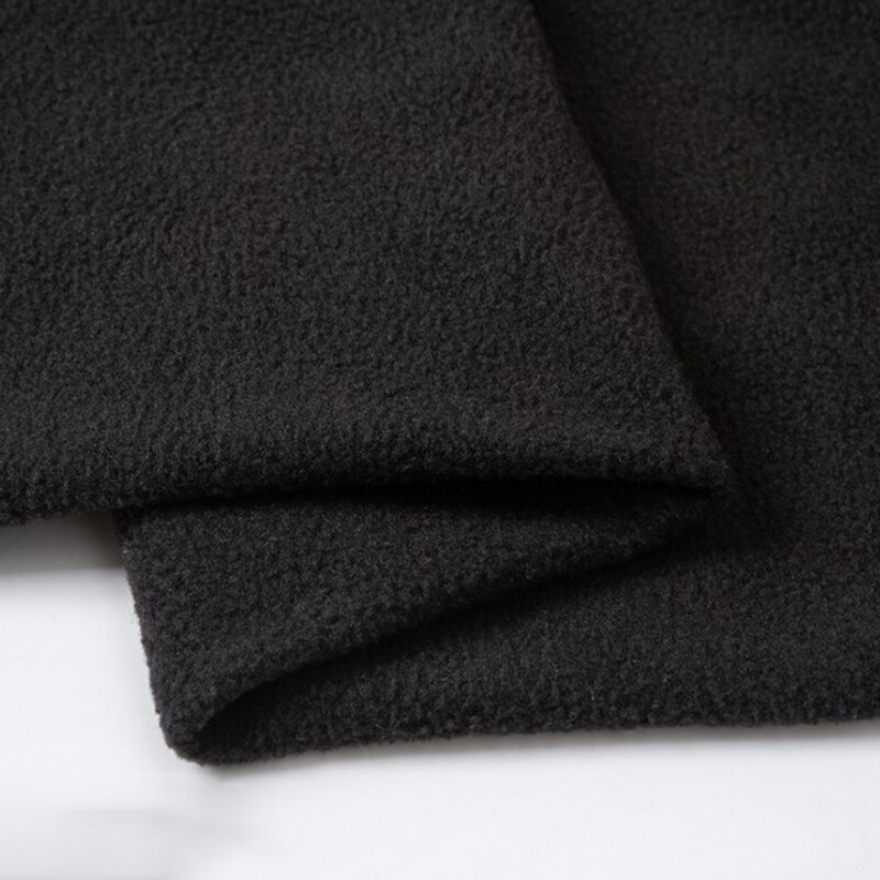 100*160cm tela Polar de lana gruesa de algodón suave felpa aterciopelada tela DIY hecho a mano: Black