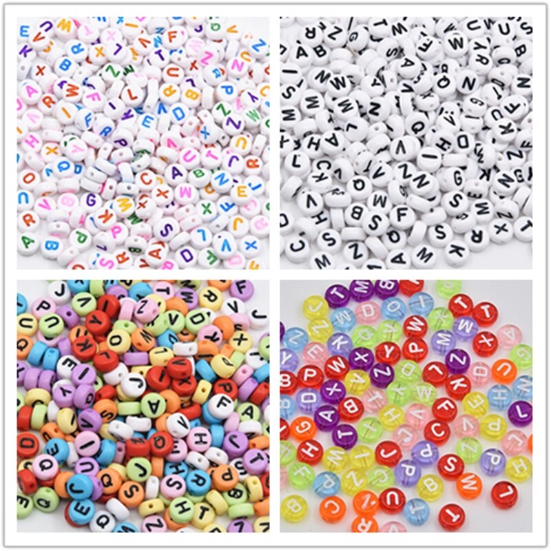 Mixed Letter Acrylic Beads Alphabet Loose Spacer Beads Jewelry Making Handmade Diy Bracelet Necklace Arts and Crafts for Kids