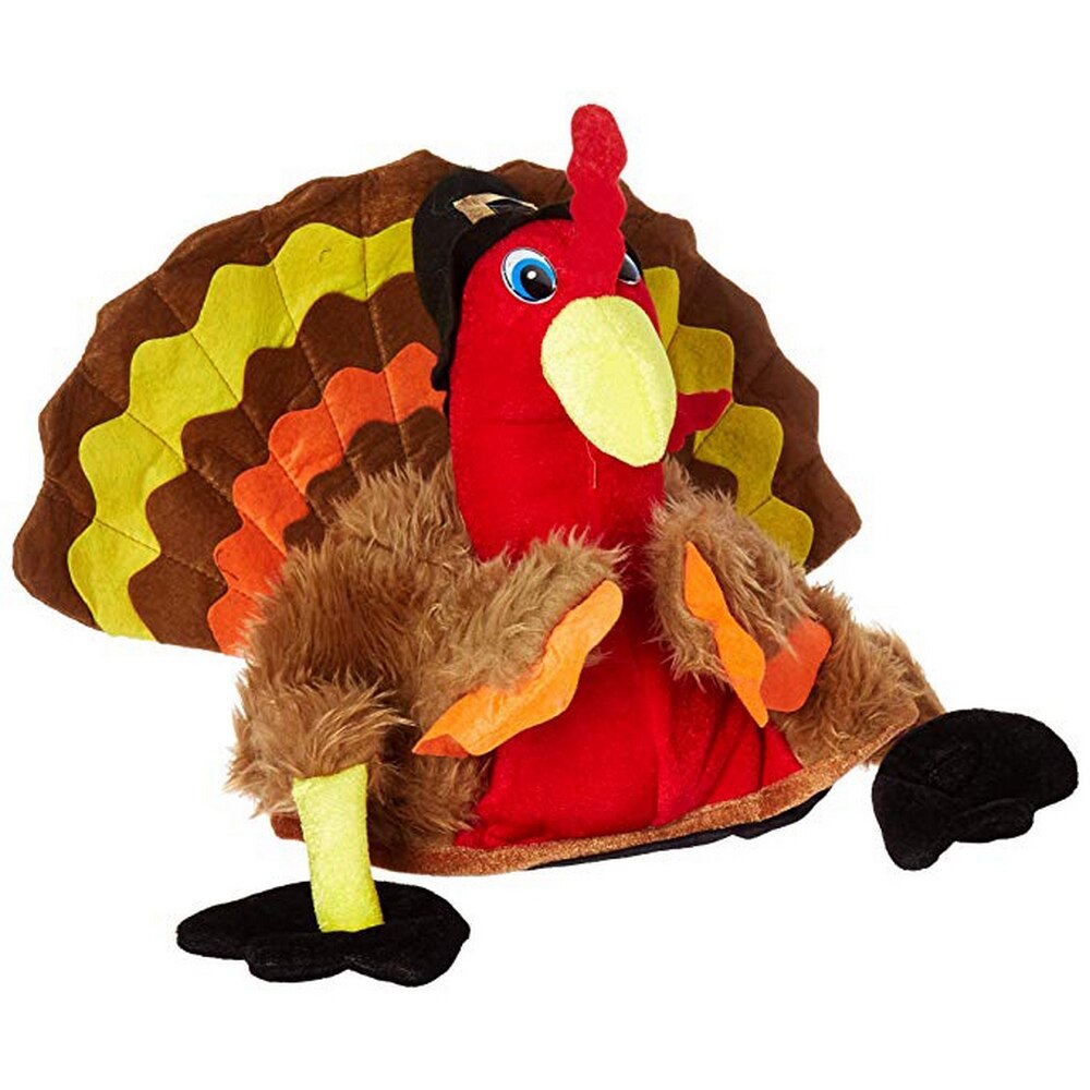 Thanksgiving Turkey Hat Funny Carnival Chicken Leg Hat Plush Roasted Turkey Hat Christmas Thanksgiving Party Hat Cosplay Decor