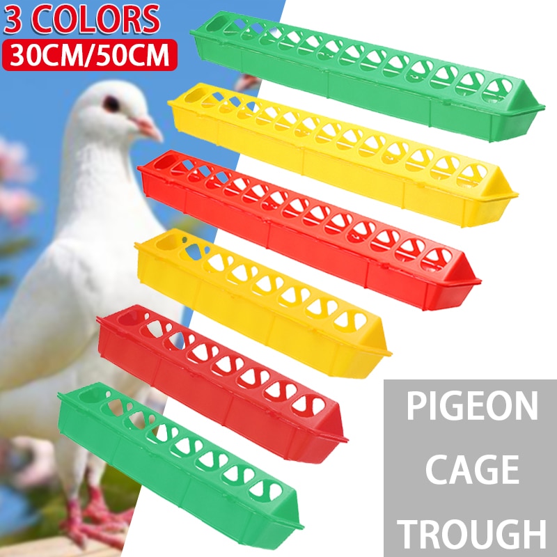 1pc Plastic Chick Feeder 30cm/50cm Chick Trough Feeder For Chicken Quail Farming Tools Anti Scratch Poultry Drinker