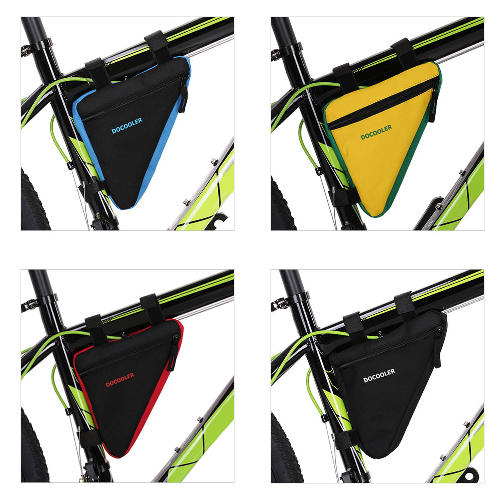 Docooler triángulo ciclismo bicicleta sillín delantero tubo marco bolsa bolsa soporte bolsa al aire libre