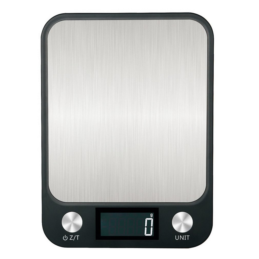 Matvåg digital köksvåg med hög precision elektronisk matvikt med stor lcd-skärm i rostfritt stål: Svart / 15kg