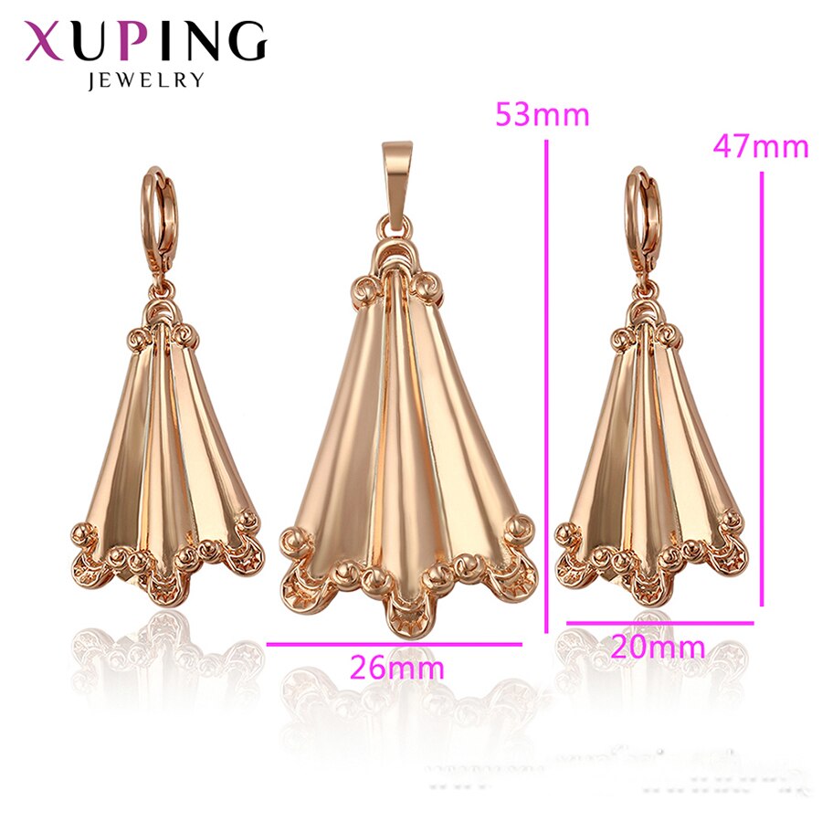 Xuping Color oro plateado exquisito juegos de joyas para mujer de estilo africano Essentia delicado S200.6-65345