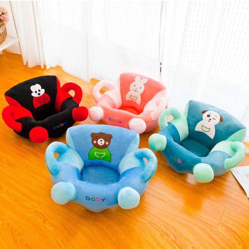 Børn sidder læring stolebetræk uden fyld tegneserie anti-fald behagelig børn læring sæde hud baby blødt sofa betræk