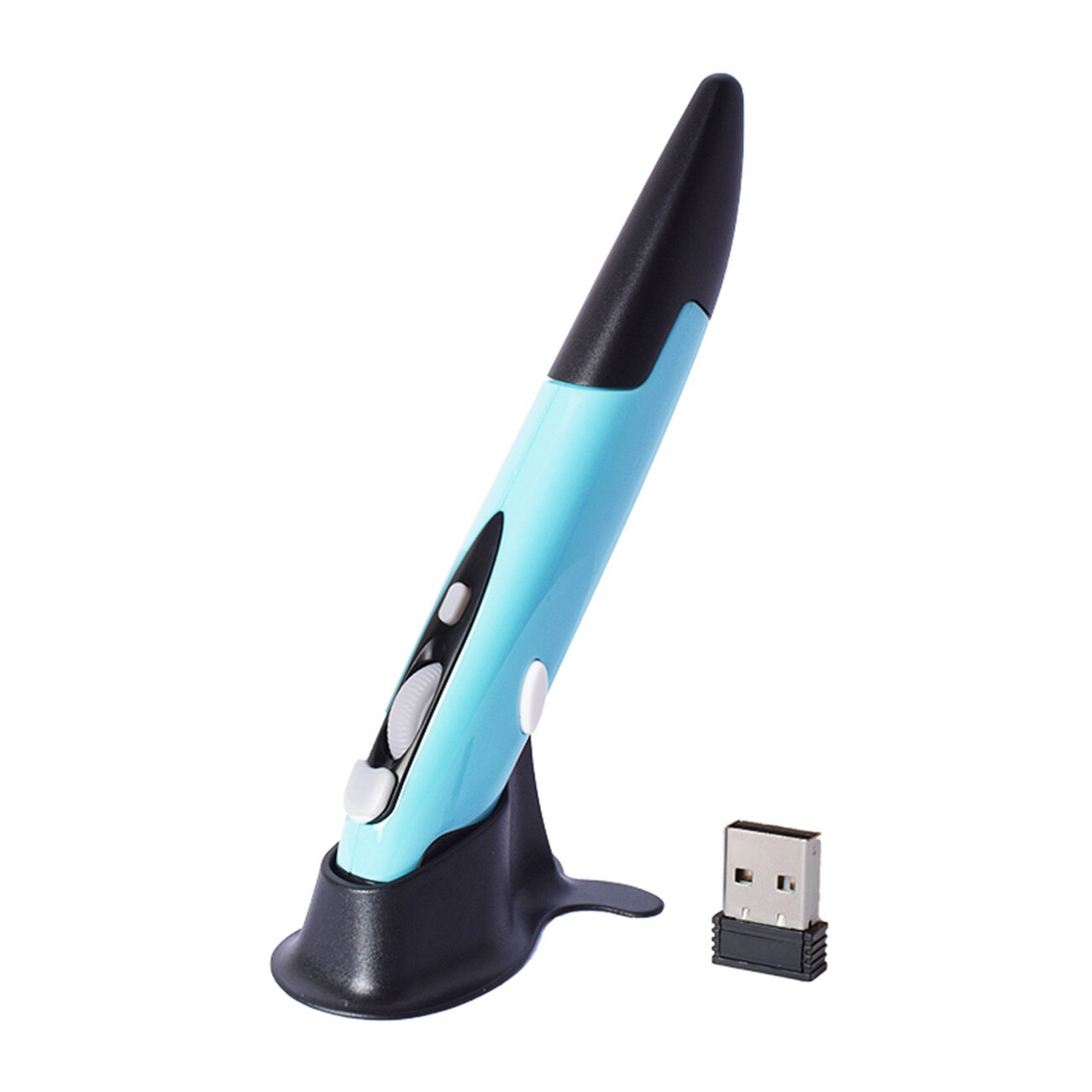 Draadloze Usb Muis Pen Verstelbare 1600 Dpi Draagbare Ergonomische Optische Muis Voor Laptop Notebook Desktop Smart Tv Box: Blauw