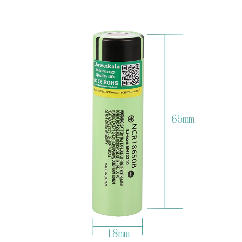 18650 batterier genopladeligt batteri 3.7v 2600 mah  mh12210 2600 mah ncr 18650b batteri til elektronisk cigaret lommelygte