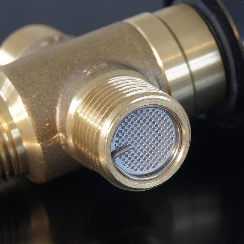 Brass G1/2 Male 3 Way Thermostatic Mixing Valve Control Shower Water Temperature F6T3