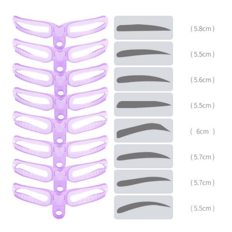 Reusable Eyebrow Model Template Eyebrow Shaper Defining Stencils Makeup Shaper Set Template Tool Eyebrow Stencils