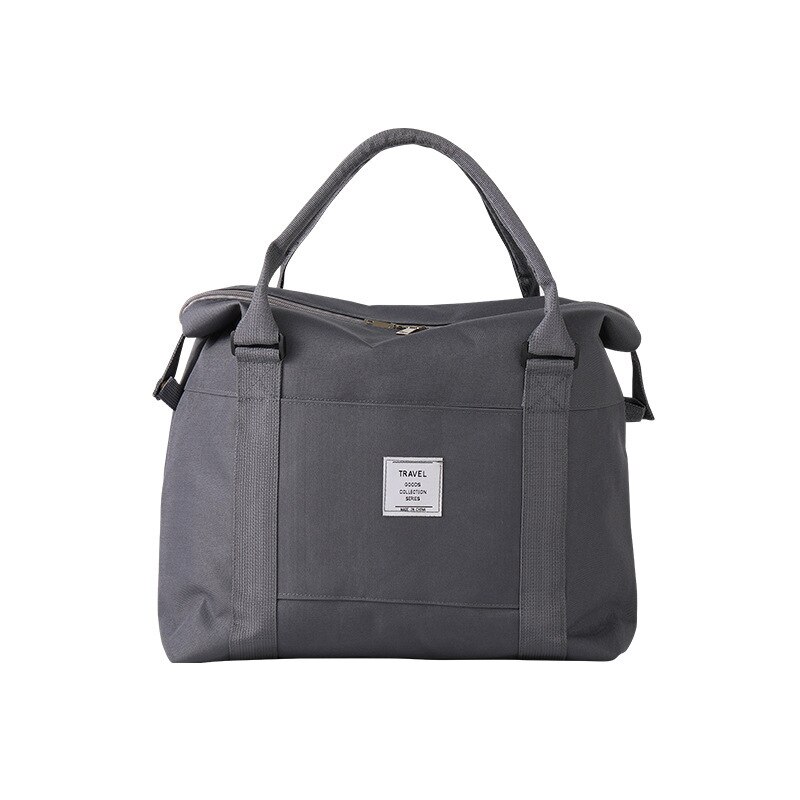 Travel Duffel Bag - Large Capacity Shoulder Bag - Foldable Shopping Organizer - 36x33x11cm - Nylon Oxford Cloth: Gray
