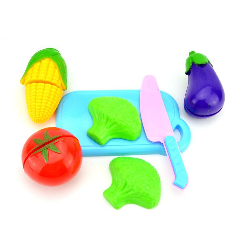 Taglio di plastica Verdure Frutta Cibo Finta Giochi Per Bambini Bambino Precoce Educativi Cucina Giocattolo Divertente I Bambini In Età Prescolare 1 Set: 5