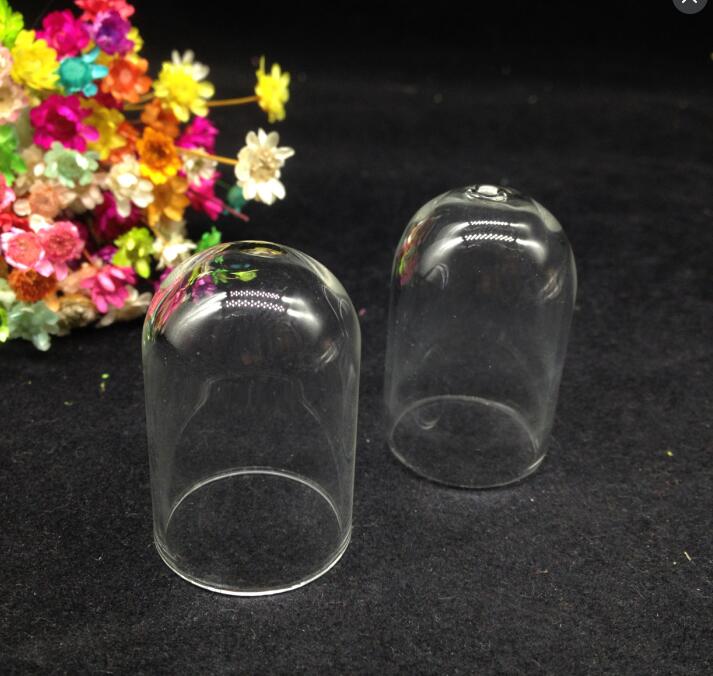 10 stks 38*25mm Transparant bell jar vorm glas cover globe glas wish fles ketting hanger glazen flesjes diy accessoire sieraden