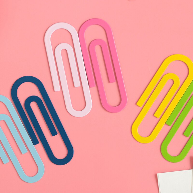 2pcs Metal Bookmark Clips Photo Schedule Planner Notes Bookmark Stationery Paper Clips Planner Clips Office School Supplies