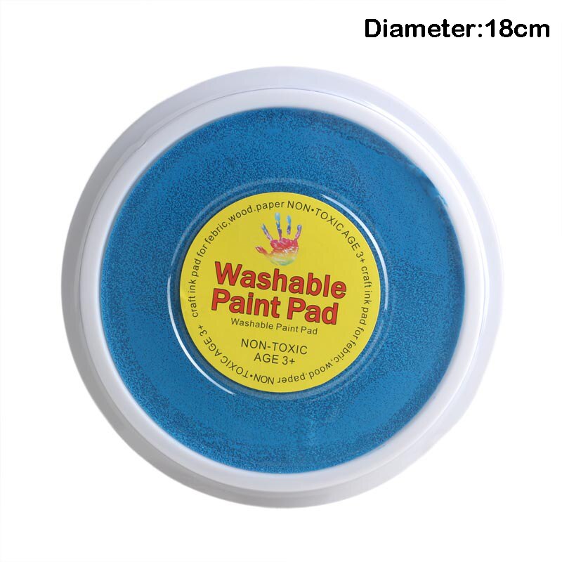 1PC 16-22CM Lots Colors Ink Pad Stamp DIY Finger Painting Craft Art Cardmaking Finger Painting Ink Pad Round Stamp Finger Print: H