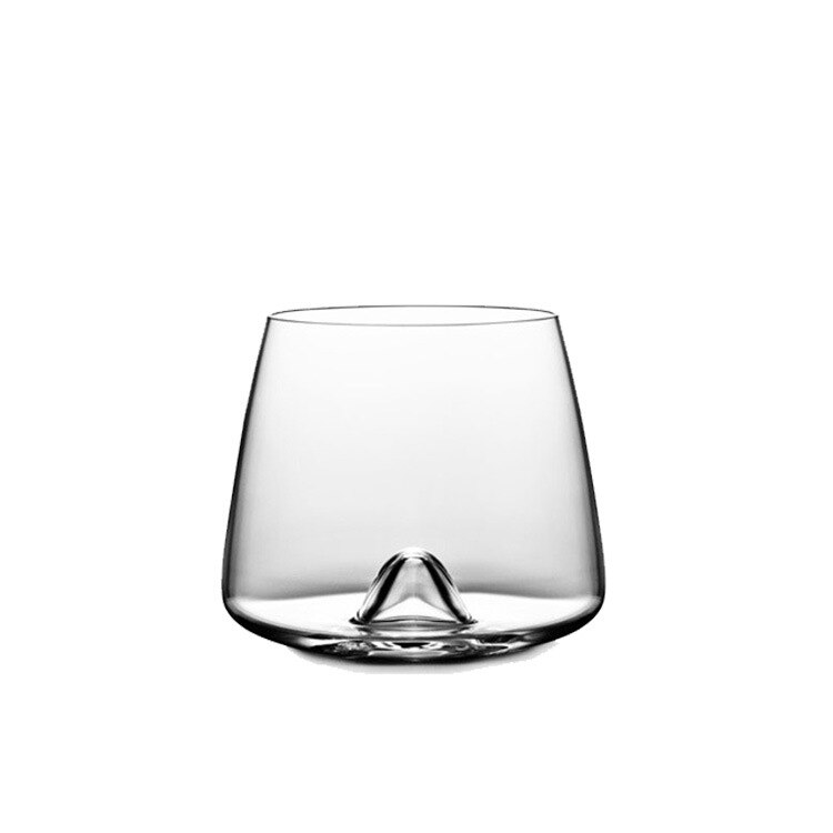 300ml/380ml Crystal Transparency Whiskey Glass Concave Bottom Cups Round Wine Glasses Hotel Bar Party Drinkware for Man: Default Title