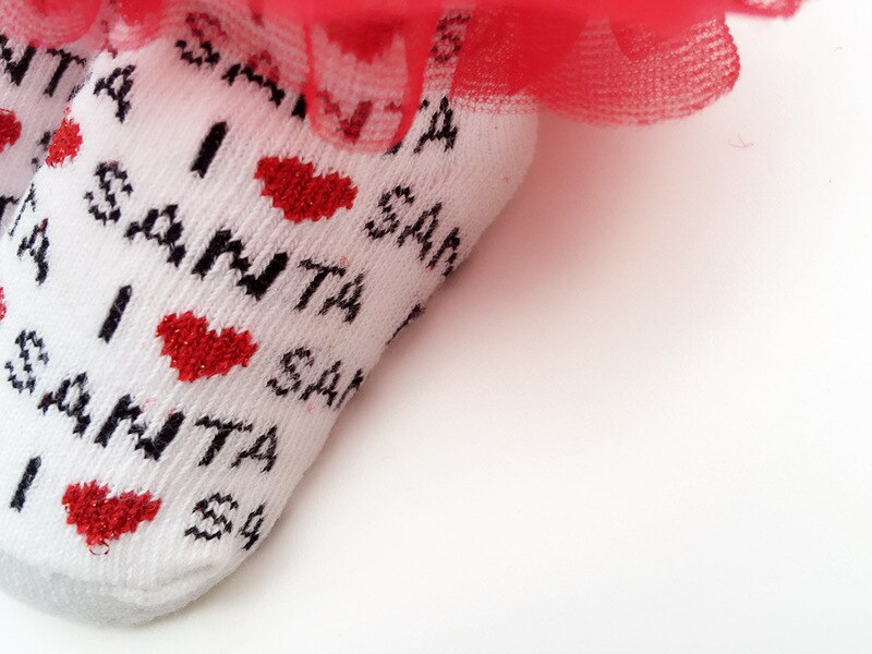 Nuevos calcetines cortos de para bebés y niñas lindos calcetines grandes de de Navidad para niños pequeños de encaje de princesa