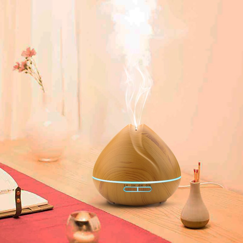 550ml Ultrasonic Humidifier Oil Diffuser with Remote Control Air Aroma Humidifier for Office Bedroom